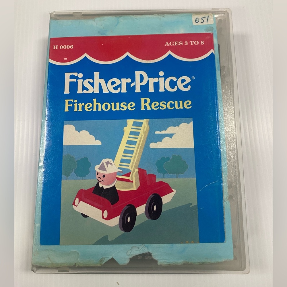 Rare Nintendo NES Fisher Price Firehouse Rescue Video Game With Case